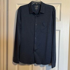 01. Algo men’s blue long sleeve button down shirt size large